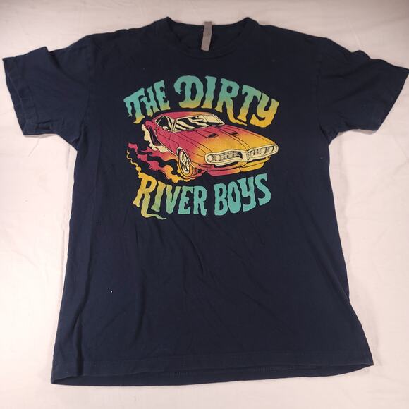 The Dirty River Boys Next Level Crew Neck Short Sleeve T-Shirt Mens Size M Blue - Picture 2 of 9